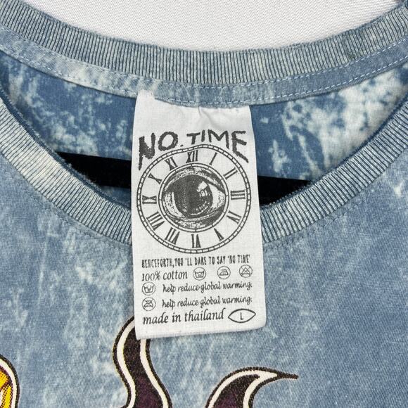 No Time Majestic Moon Sun Tshirt Acid Wash T-Shirt Celestial Moon Sun Tee Large - Picture 5 of 7